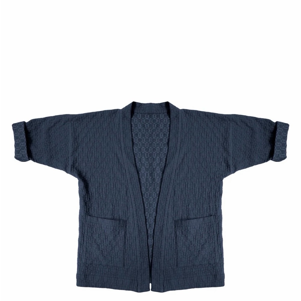 Curator Jules Quilted Cardigan- Ink- size 2XL